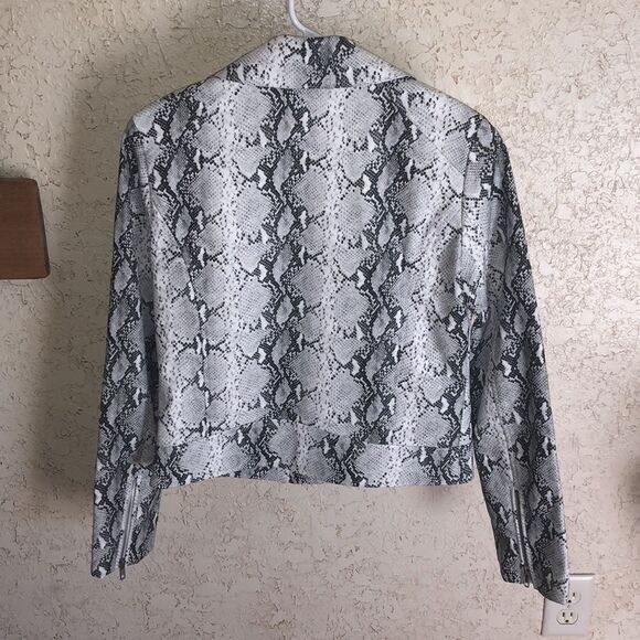 Cupcakes and Cashmere Beatrix Snake Print Moto Jacket - Picture 6 of 17